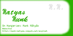 matyas munk business card